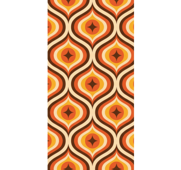 Store enrouleur vintage motif orange années 70 - TenStickers