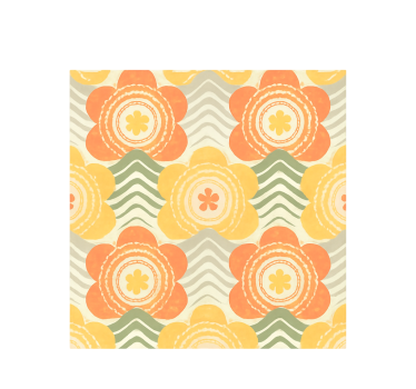 Store enrouleur vintage motif rétro fleuri des années 70 - TenStickers