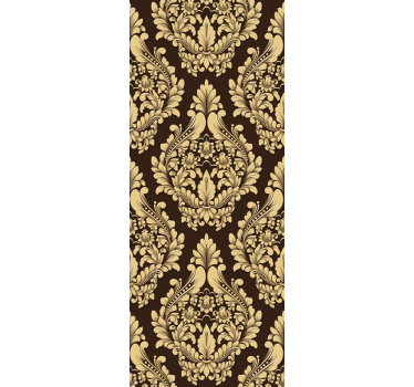 Store enrouleur vintage motif floral doré - TenStickers