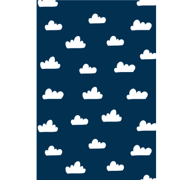 Store enrouleur nuage fond bleu foncé - TenStickers
