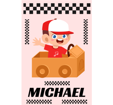 Store enrouleur personnalisé aventure de course animée - TenStickers