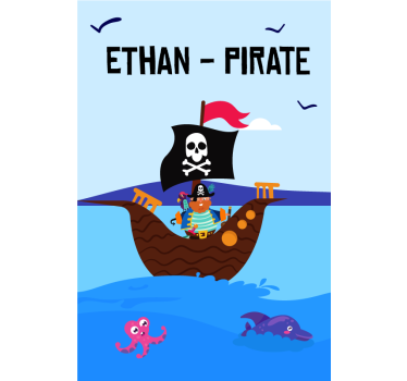 Store enrouleur personnalisé paysage marin d'aventure pirate - TenStickers