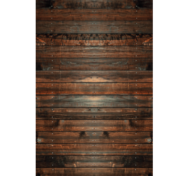 Store roulant rustique en bois brun foncé - TenStickers
