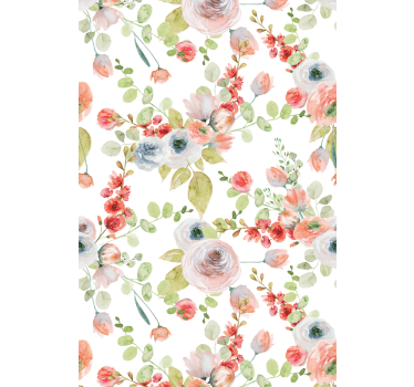 Store roulant classique branches fleuries - TenStickers
