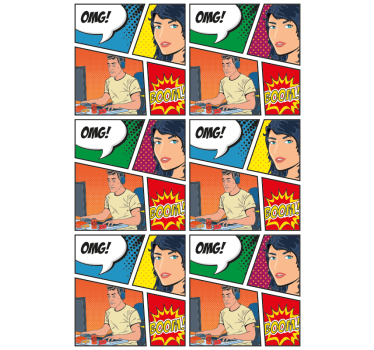 Store monstre store roulant gamer fun geek - TenStickers