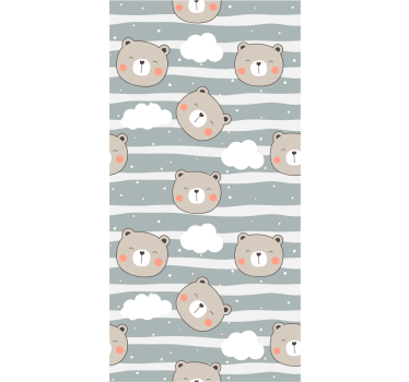 Store enrouleur chambre bébé des visages d'ours mignons - TenStickers