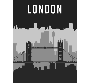 Stores avec des images Horizon noir et gris de londres - TenStickers