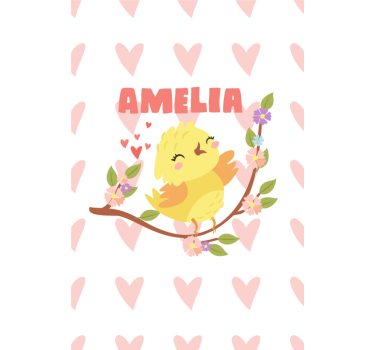 Store enrouleur personnalisé conception d'oiseau mignon - TenStickers