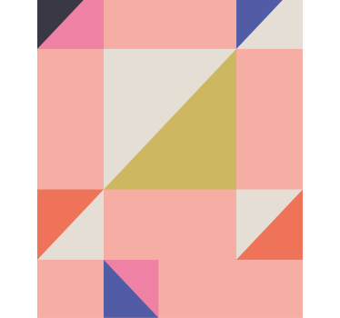 Store enrouleur rustique blocs de couleurs géométriques - TenStickers