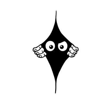 Store original Yeux furtifs monochromes drôles - TenStickers