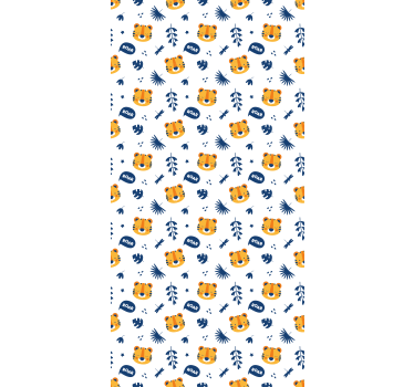 Store enrouleur chambre bébé visages de tigre - TenStickers