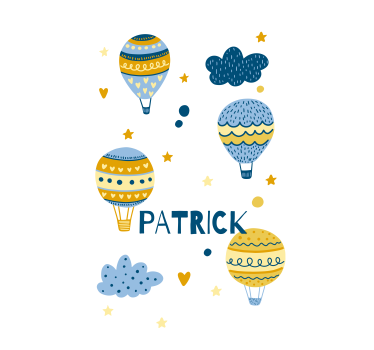 Store enrouleur chambre enfant ballons aériens scandinaves - TenStickers