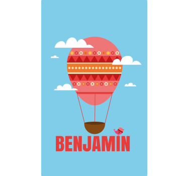 Store enrouleur chambre enfant montgolfière personnalisée - TenStickers