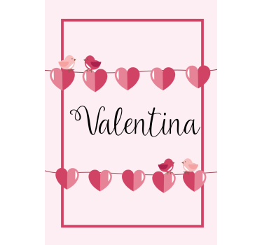 Store enrouleur chambre ado amour coeurs et nom - TenStickers