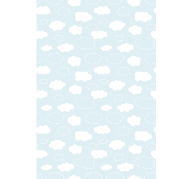 Store nuage Style de dessin blanc et bleu clair - TenStickers
