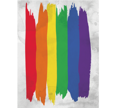 Store enrouleur chambre ado rayures de pinceau arc-en-ciel - TenStickers