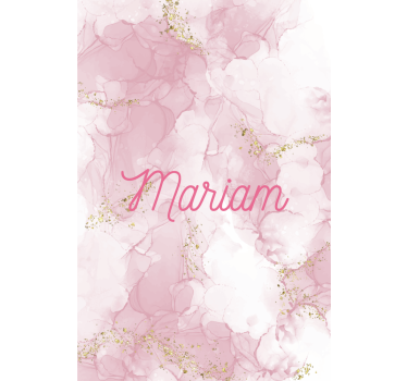 Store enrouleur élégant marbre rose avec nom - TenStickers