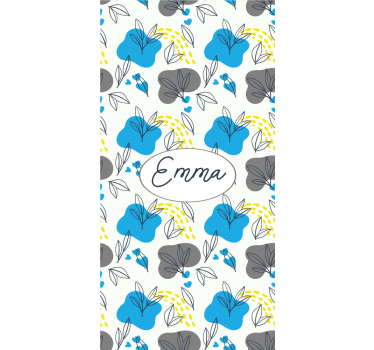 Store enrouleur fleurs et plantes nom floral personnalisé - TenStickers