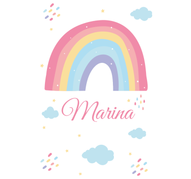 Store enfant arc-en-ciel et nuages mignons - TenStickers