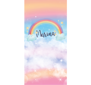 Stores pour enfants Arc-en-ciel fantastique avec de beaux nuages - TenStickers