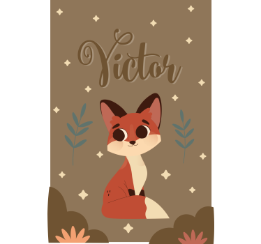 Store enrouleur chambre enfant design renard personnalisé - TenStickers