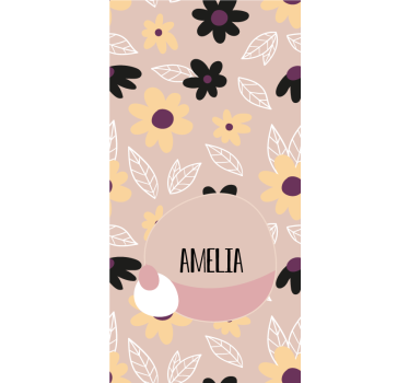 Store enrouleur personnalisé design floral personnalisé - TenStickers