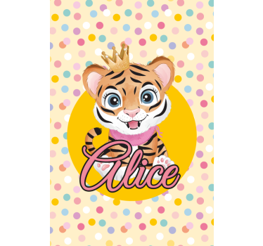 Store enrouleur chambre enfant bébé tigre personnalisé - TenStickers