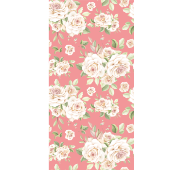 Store salle à manger motif floral de roses - TenStickers