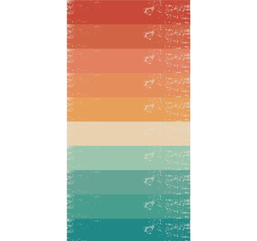 Stores vintages Arc-en-ciel avec rayures rétro - TenStickers