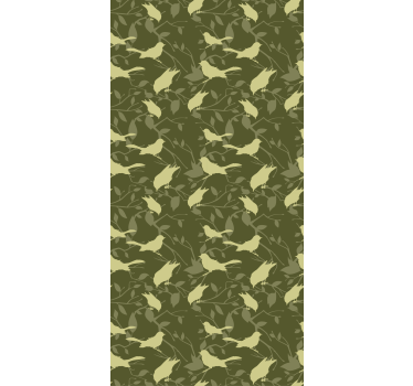 Store classique Oiseaux verts style victorien - TenStickers