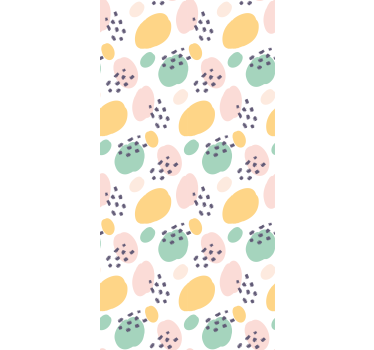 Store enrouleur chambre ado formes abstraites pastel - TenStickers