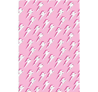 Store enrouleur chambre ado rayons blancs sur fond rose - TenStickers