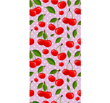 Store salle à manger cerises et feuilles - TenStickers