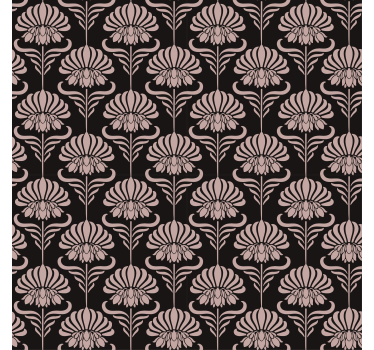 Store motifs Art Nouveau noir - TenStickers