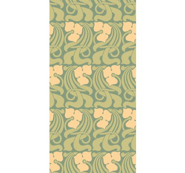 Stores motif vert style Art Nouveau - TenStickers