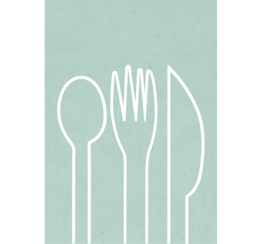 Store enrouleur motif couverts de cuisine - TenStickers