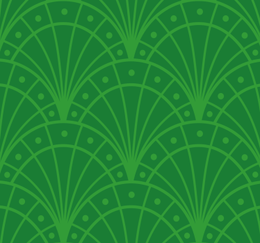 Store enrouleur vert art déco - TenStickers