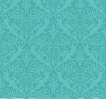 Store turquoise salon design damassé vintage - TenStickers