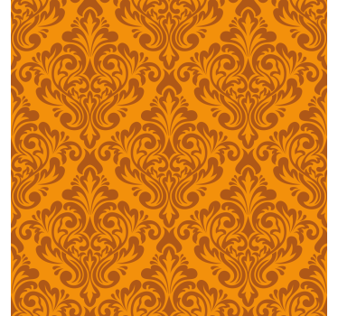 Store orange salon design damassé vintage - TenStickers