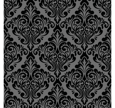 Store salon damassé noir vintage - TenStickers