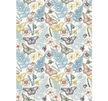 Store papillon floral - TenStickers
