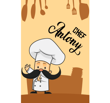 Store enrouleur cuisine chef personnalisé - TenStickers