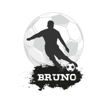 Store enrouleur football silhouette de joueur avec prénom - TenStickers