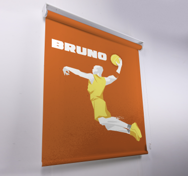 Store enrouleur motif basket-ball avec prénom - TenStickers