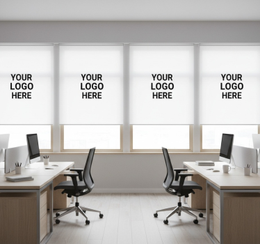 Store enrouleur bureaux avec logo d'entreprise personnalisé - TenStickers