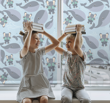 Store enrouleur chambre bébé animaux joueurs - TenStickers