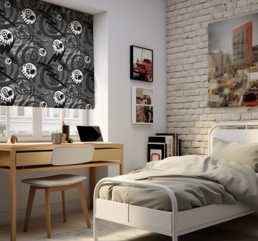 Store chambre ado graffiti avec crânes - TenStickers