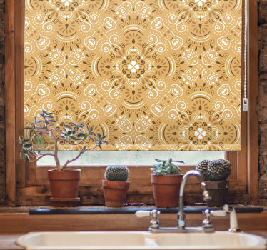 Store classique sticker ornemental beige vintage - TenStickers