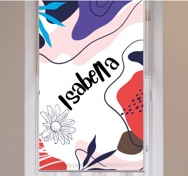 Store enrouleur moderne motif de nom floral - TenStickers