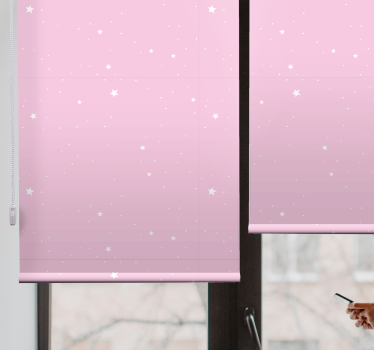Store enrouleur chambre ado motif rose étoilé - TenStickers